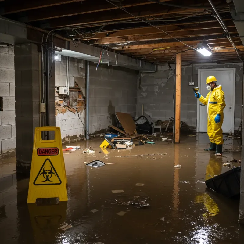 Flooded Basement Electrical Hazard in Red Lake, MN Property