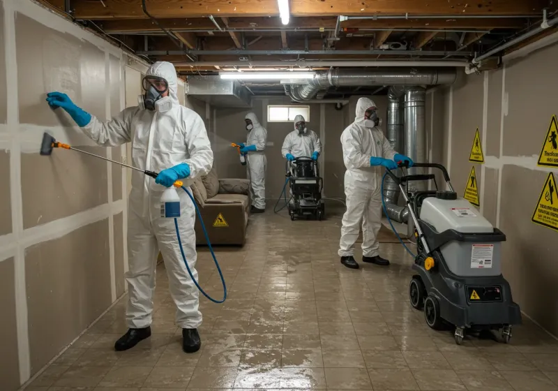 Basement Moisture Removal and Structural Drying process in Red Lake, MN